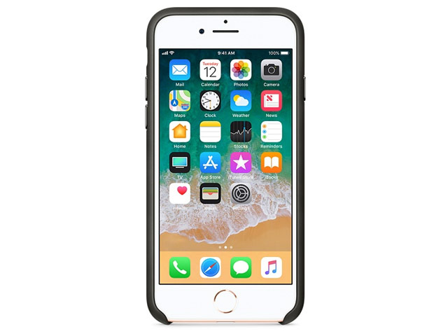 Чехол Yotrix SnapCase Premuim для Apple iPhone 8 (темно-серый, кожаный)