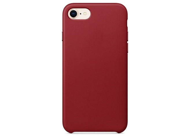 Чехол Yotrix SnapCase Premuim для Apple iPhone 8 (темно-красный, кожаный)