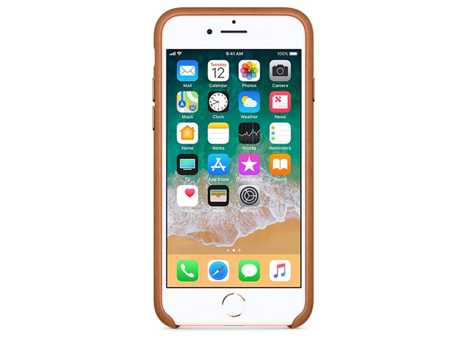 Чехол Yotrix SnapCase Premuim для Apple iPhone 8 (коричневый, кожаный)