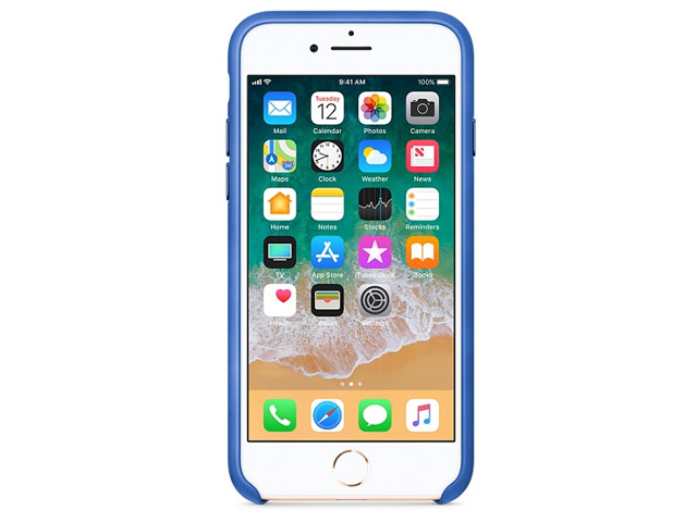 Чехол Yotrix SnapCase Premuim для Apple iPhone 8 (ярко-синий, кожаный)