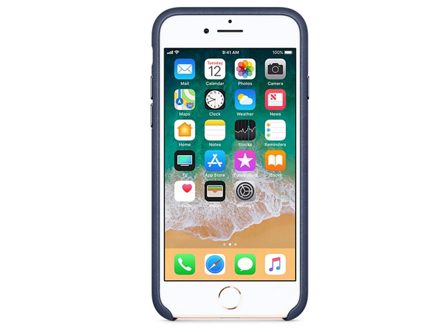 Чехол Yotrix SnapCase Premuim для Apple iPhone 8 (темно-синий, кожаный)