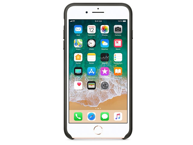 Чехол Yotrix SnapCase Premuim для Apple iPhone 8 plus (темно-серый, кожаный)