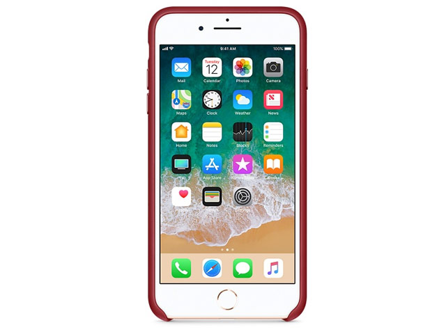 Чехол Yotrix SnapCase Premuim для Apple iPhone 8 plus (красный, кожаный)