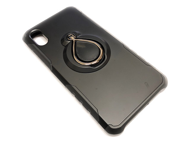 Чехол Yotrix RingCase для Apple iPhone X (черный, пластиковый)