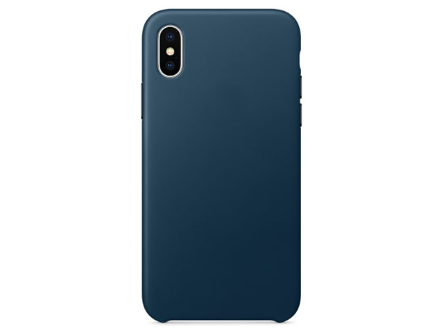 Чехол Yotrix SnapCase Premuim для Apple iPhone X (синий, кожаный)