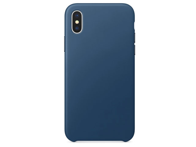 Чехол Yotrix SnapCase Premuim для Apple iPhone X (ярко-синий, кожаный)