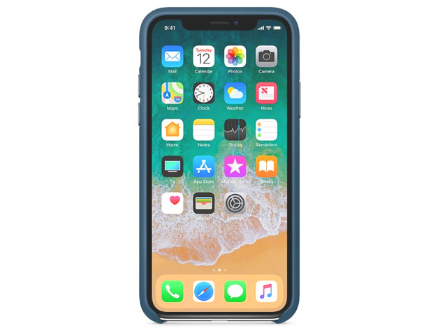 Чехол Yotrix SnapCase Premuim для Apple iPhone X (ярко-синий, кожаный)