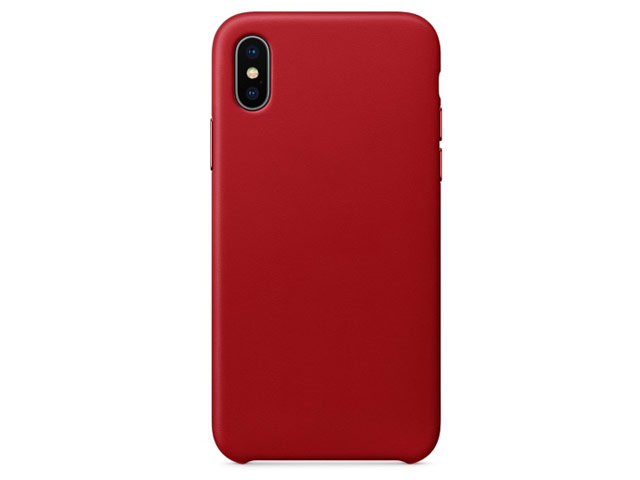 Чехол Yotrix SnapCase Premuim для Apple iPhone X (красный, кожаный)