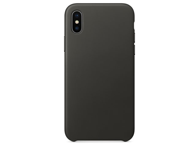 Чехол Yotrix SnapCase Premuim для Apple iPhone X (темно-серый, кожаный)