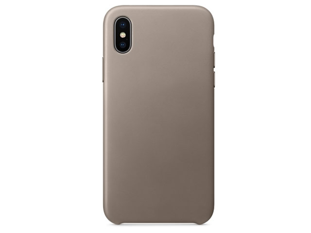 Чехол Yotrix SnapCase Premuim для Apple iPhone X (серый, кожаный)