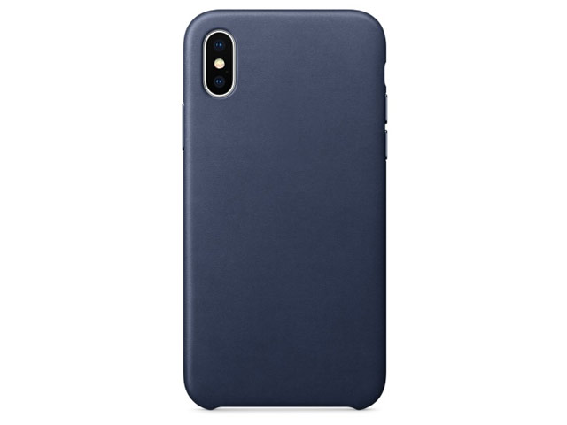 Чехол Yotrix SnapCase Premuim для Apple iPhone X (темно-синий, кожаный)