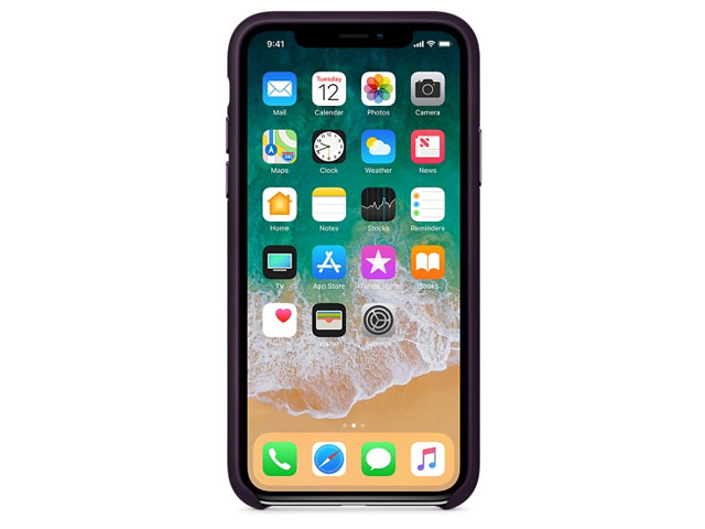 Чехол Yotrix SnapCase Premuim для Apple iPhone X (фиолетовый, кожаный)