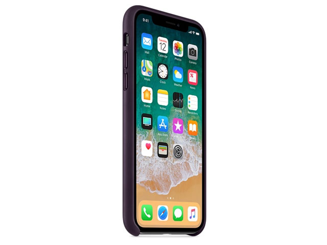 Чехол Yotrix SnapCase Premuim для Apple iPhone X (фиолетовый, кожаный)