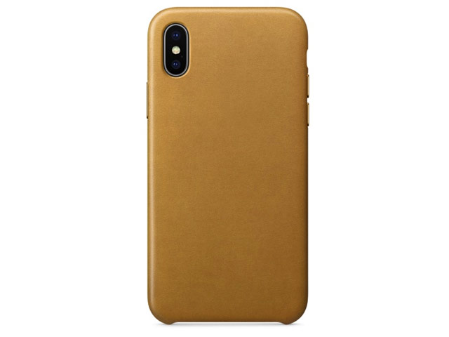 Чехол Yotrix SnapCase Premuim для Apple iPhone X (коричневый, кожаный)