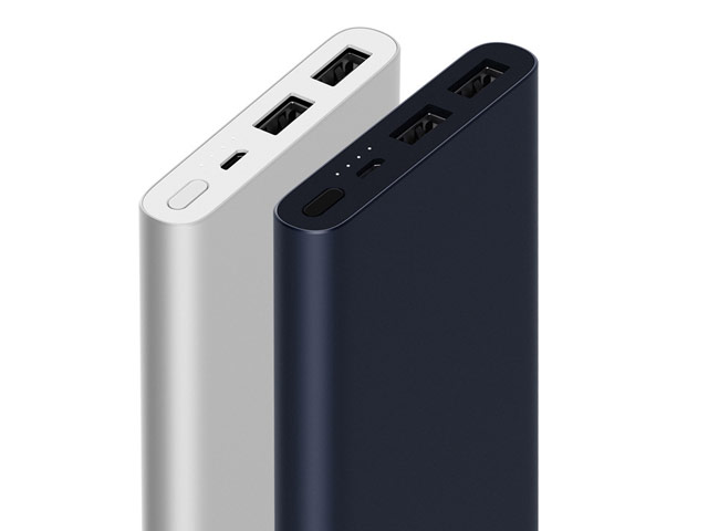 Внешняя батарея Xiaomi Mi Power Bank 2S универсальная (10000 mAh, черная, алюминиевая, 2xUSB, Fast Charge)