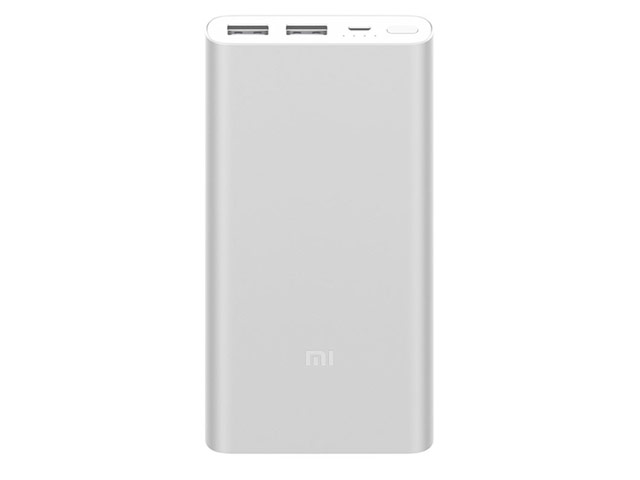 Внешняя батарея Xiaomi Mi Power Bank 2S универсальная (10000 mAh, серебристая, алюминиевая, 2xUSB, Fast Charge)