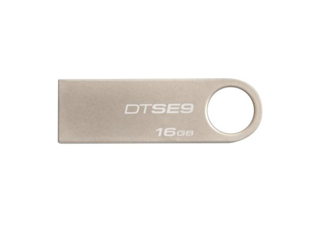 Флеш-карта Kingston DataTraveler SE9 (16Gb, USB 2.0, серебристая)