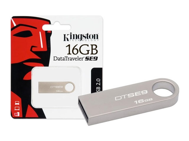 Флеш-карта Kingston DataTraveler SE9 (16Gb, USB 2.0, серебристая)