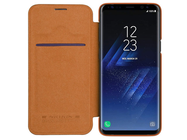 Чехол Nillkin Qin leather case для Samsung Galaxy S9 plus (коричневый, кожаный)