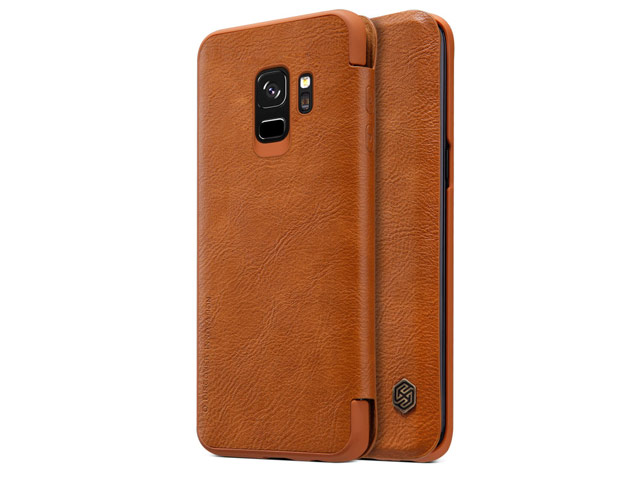 Чехол Nillkin Qin leather case для Samsung Galaxy S9 (коричневый, кожаный)