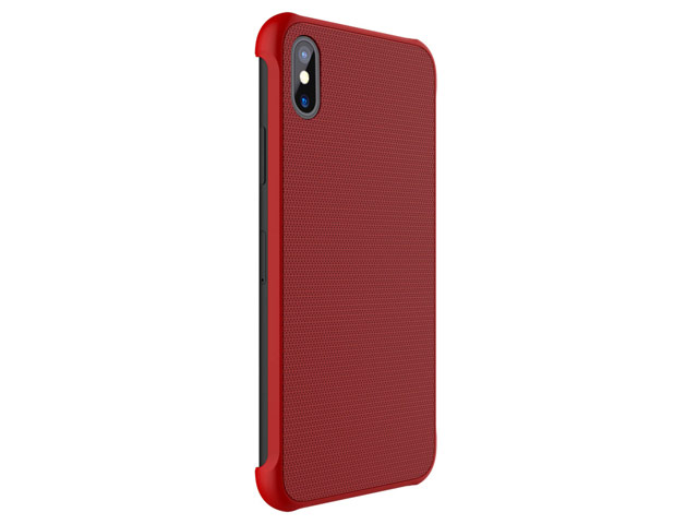 Чехол Nillkin Tempered Magnet case для Apple iPhone X (красный, пластиковый)