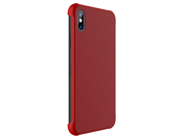 Чехол Nillkin Tempered Magnet case для Apple iPhone X (красный, пластиковый)