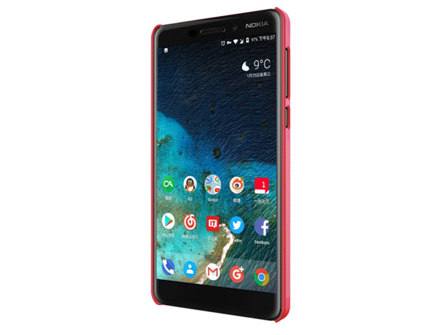 Чехол Nillkin Hard case для Nokia 6 2018 (красный, пластиковый)