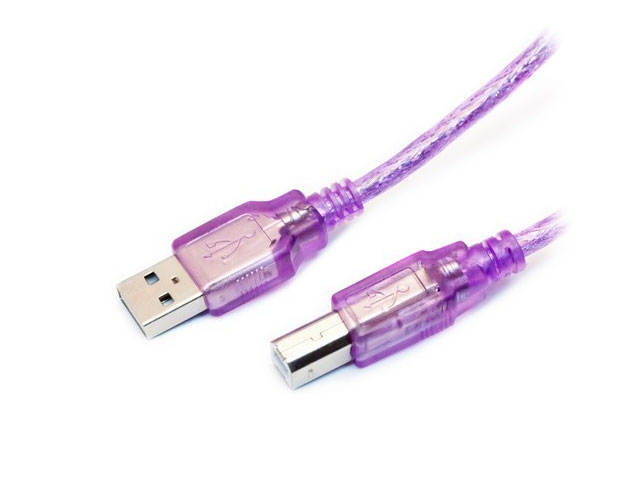 USB-кабель HP Hi-Speed Cable универсальный (USB A-B, USB 2.0, 1.8 метра, фиолетовый)