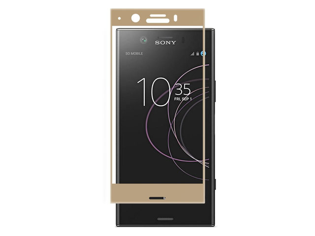 Защитная пленка Yotrix 3D Glass Protector для Sony Xperia XZ1 compact (стеклянная, золотистая)