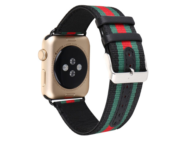Ремешок для часов Synapse Nylon Leather для Apple Watch (42 мм, черный, нейлоновый)