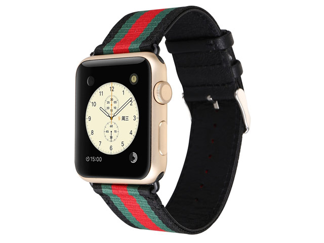 Ремешок для часов Synapse Nylon Leather для Apple Watch (38 мм, черный, нейлоновый)