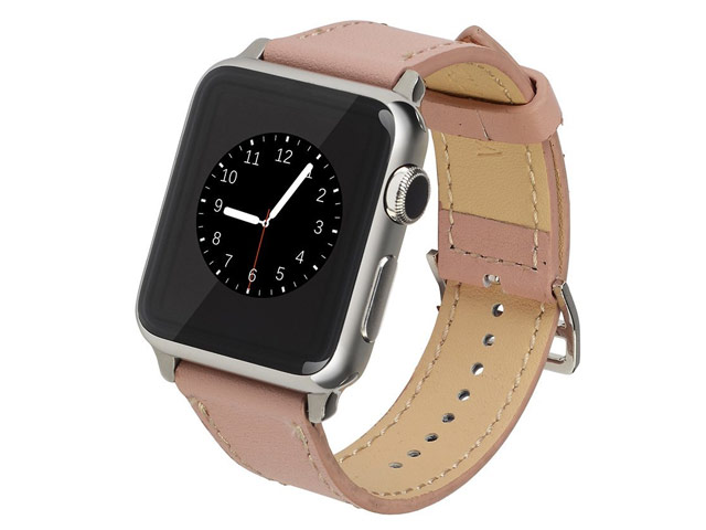 Ремешок для часов Kakapi Single Tour Band для Apple Watch (38 мм, розовый, кожаный)