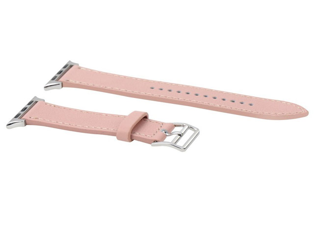 Ремешок для часов Kakapi Single Tour Band для Apple Watch (38 мм, розовый, кожаный)
