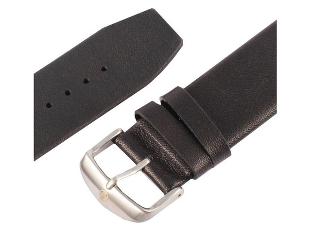 Ремешок для часов Kakapi Plain Leather Band для Apple Watch (42 мм, черный, кожаный)