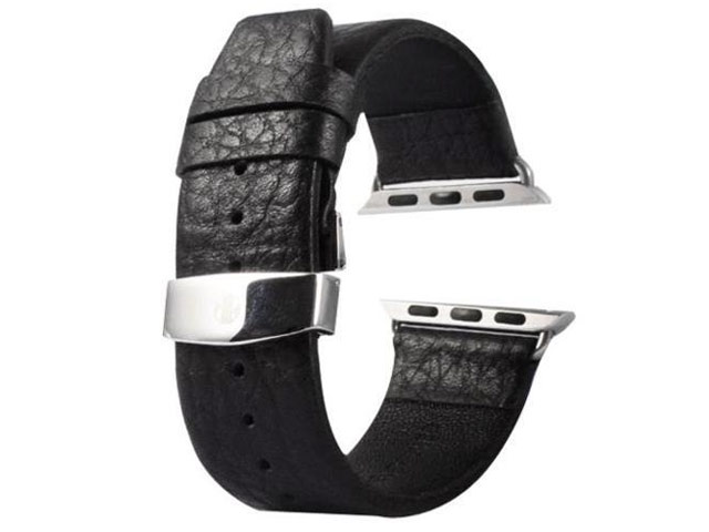 Ремешок для часов Kakapi Buffalo Leather Band для Apple Watch (42 мм, черный, кожаный)