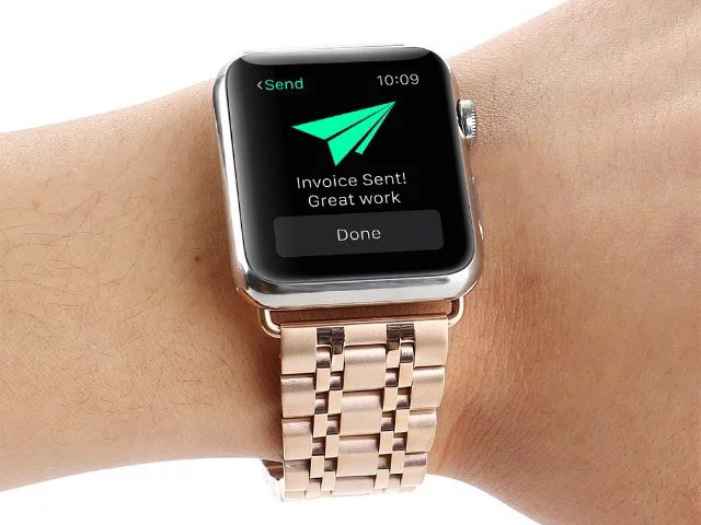 Ремешок для часов Synapse Metal Link Bracelet для Apple Watch (38 мм, розово-золотистый, стальной)