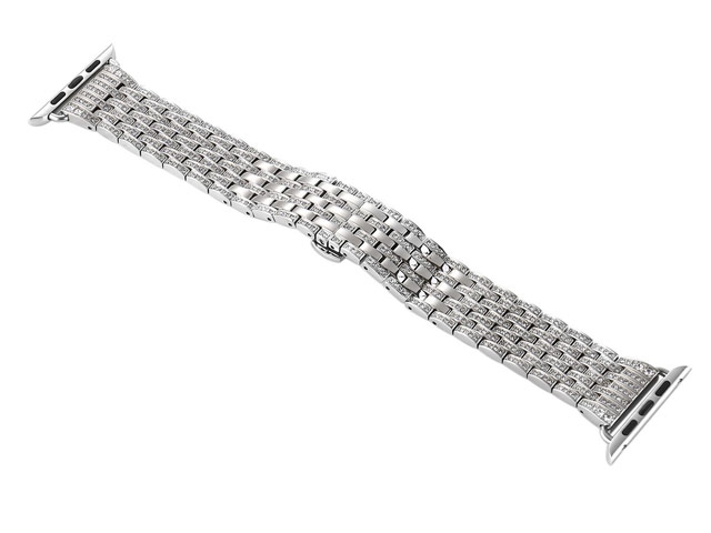 Ремешок для часов Synapse Metal Crystal Bracelet для Apple Watch (38 мм, серебристый, стальной)