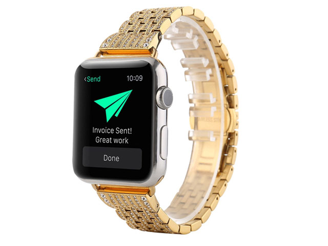 Ремешок для часов Synapse Metal Crystal Bracelet для Apple Watch (38 мм, золотистый, стальной)