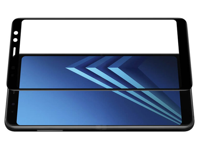 Защитная пленка Yotrix 3D Glass Protector для Samsung Galaxy A8 plus 2018 (стеклянная, черная)