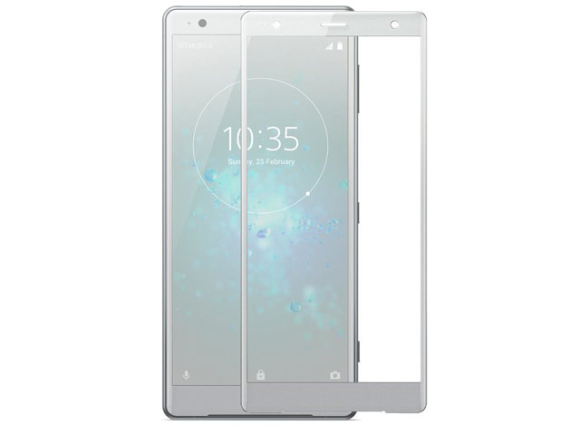 Защитная пленка Yotrix 3D Glass Protector для Sony Xperia XZ2 (стеклянная, белая)