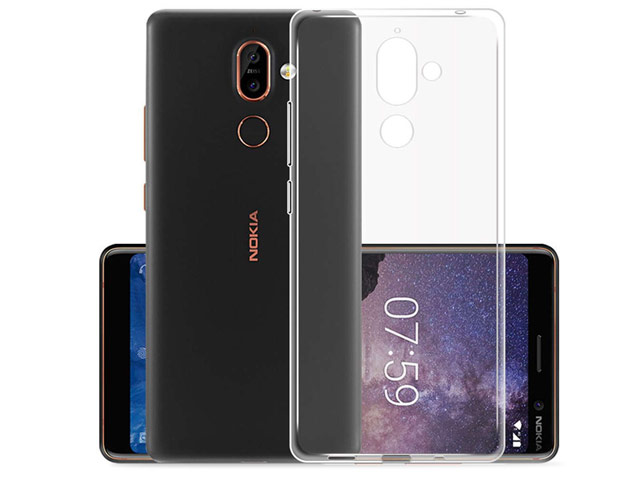 Чехол Yotrix UltrathinCase для Nokia 7 plus (прозрачный, гелевый)