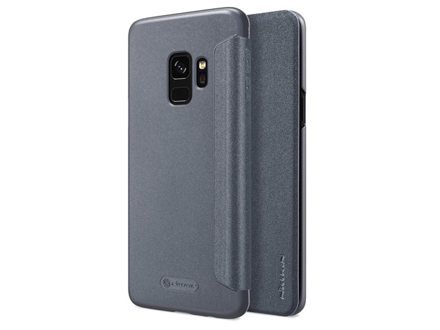 Чехол Nillkin Sparkle Leather Case для Samsung Galaxy S9 (темно-серый, винилискожа)