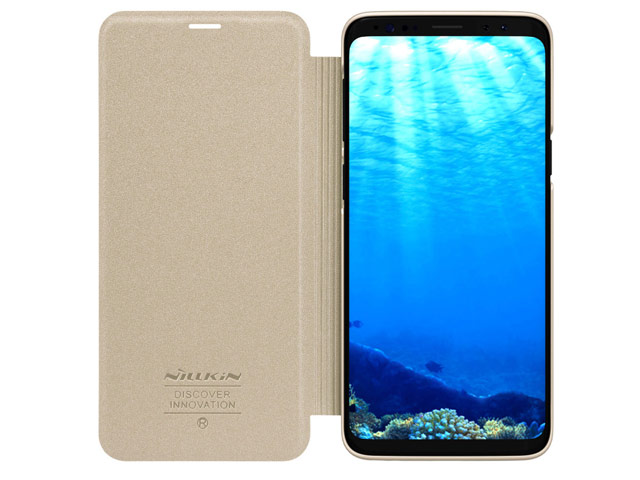 Чехол Nillkin Sparkle Leather Case для Samsung Galaxy S9 (золотистый, винилискожа)
