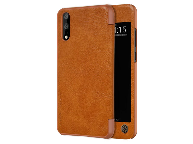 Чехол Nillkin Qin leather case для Huawei P20 (коричневый, кожаный)