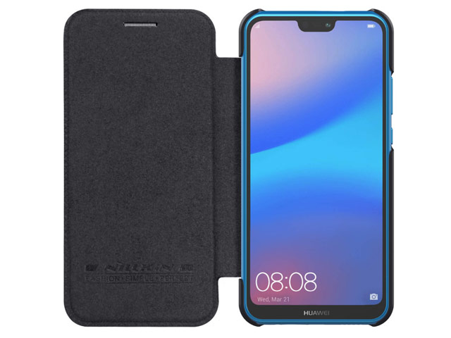 Чехол Nillkin Qin leather case для Huawei P20 lite (черный, кожаный)