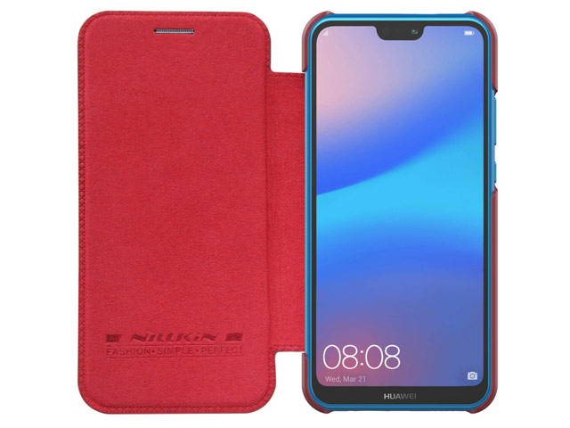 Чехол Nillkin Qin leather case для Huawei P20 lite (красный, кожаный)