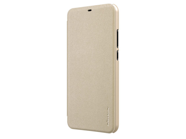 Чехол Nillkin Sparkle Leather Case для Huawei P20 lite (золотистый, винилискожа)