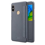 Чехол Nillkin Sparkle Leather Case для Xiaomi Redmi Note 5 pro (темно-серый, винилискожа)