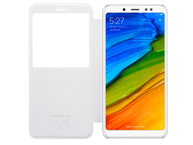 Чехол Nillkin Sparkle Leather Case для Xiaomi Redmi Note 5 pro (белый, винилискожа)