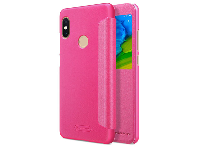 Чехол Nillkin Sparkle Leather Case для Xiaomi Redmi Note 5 pro (розовый, винилискожа)